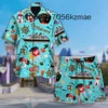 Mickey And Friends Cruise Hawaiian Shirt Shorts Set Casual Beach Short Sleeve Set Disney Beach Shorts Retro Button Shirt 6