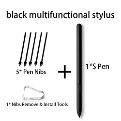 Enhanced Stylus Pen for Tablets - Premium Passive S Pen with Gift Tips (Black)
