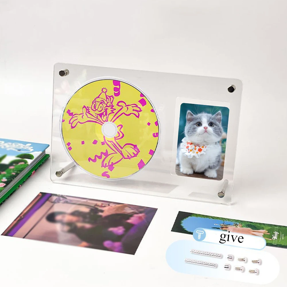 Transparent CD Frame Idol Picture Poster Holder Acrylic Photo Protective Album Photo Frame Stand Photocard Holder CD Storage acrylic display holder photo frame