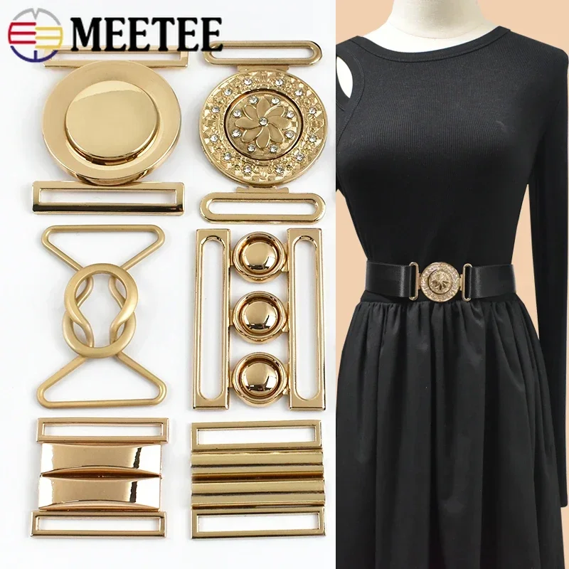 Metal Belt Buckle Women Coat Decorative Clasp OverCoat Button Garment Hook Buckles DIY Bags Replacement Accessories 1/2/3/4/5Pcs