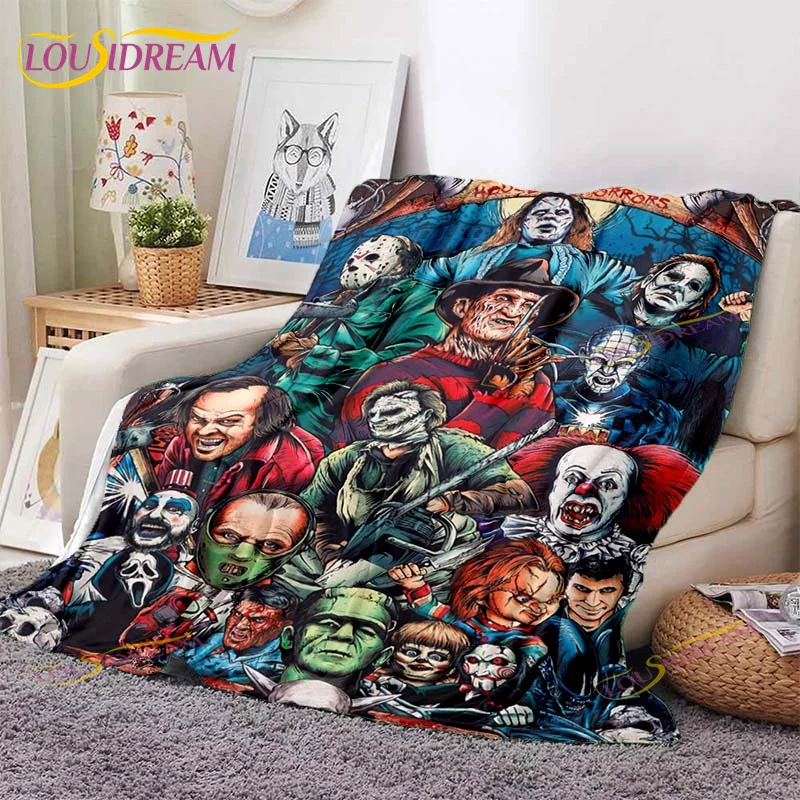 TerrorBlanketHorrorMoviesCharacterSoftPlushThrowBlanket