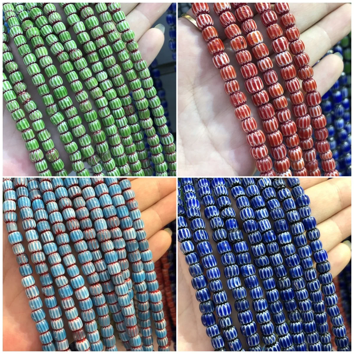 6mm 68pcs 네팔 스타일 다채로운 Lampwork 비즈 드럼 모양 구슬 Diy 느..