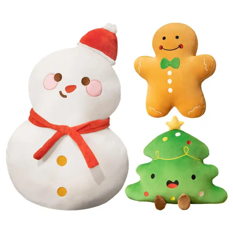 

Christmas Novelty Plush Pillows Decorative Pillow Plush Gingerbread Man Shaped Funny Christmas Plush Toy Decorative And Fluffy