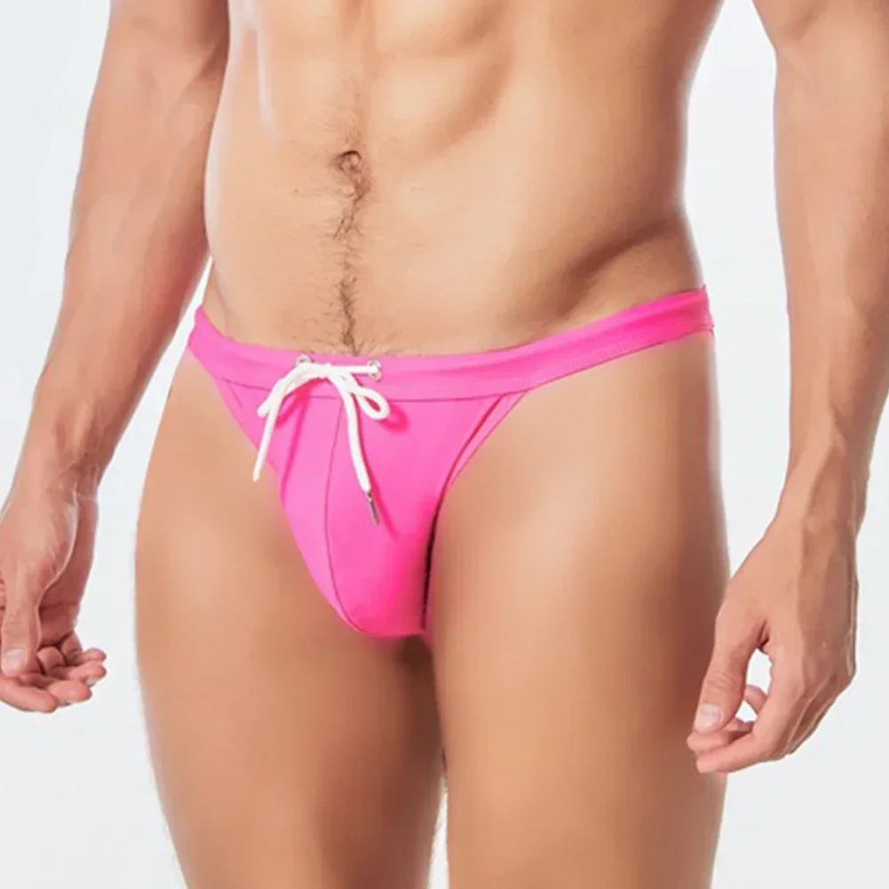 Men Summer Swimwear Swim Briefs Low Waist Bikini Beachwear Surf Board Shorts Sleepwear Undies Swimming Beach - 4