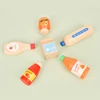 Pretend Play Toy Wooden Drink Set Kitchen Food Toys Kids Montessori Educational Game Children Wooden Imitation Toys for Girl Boy 3
