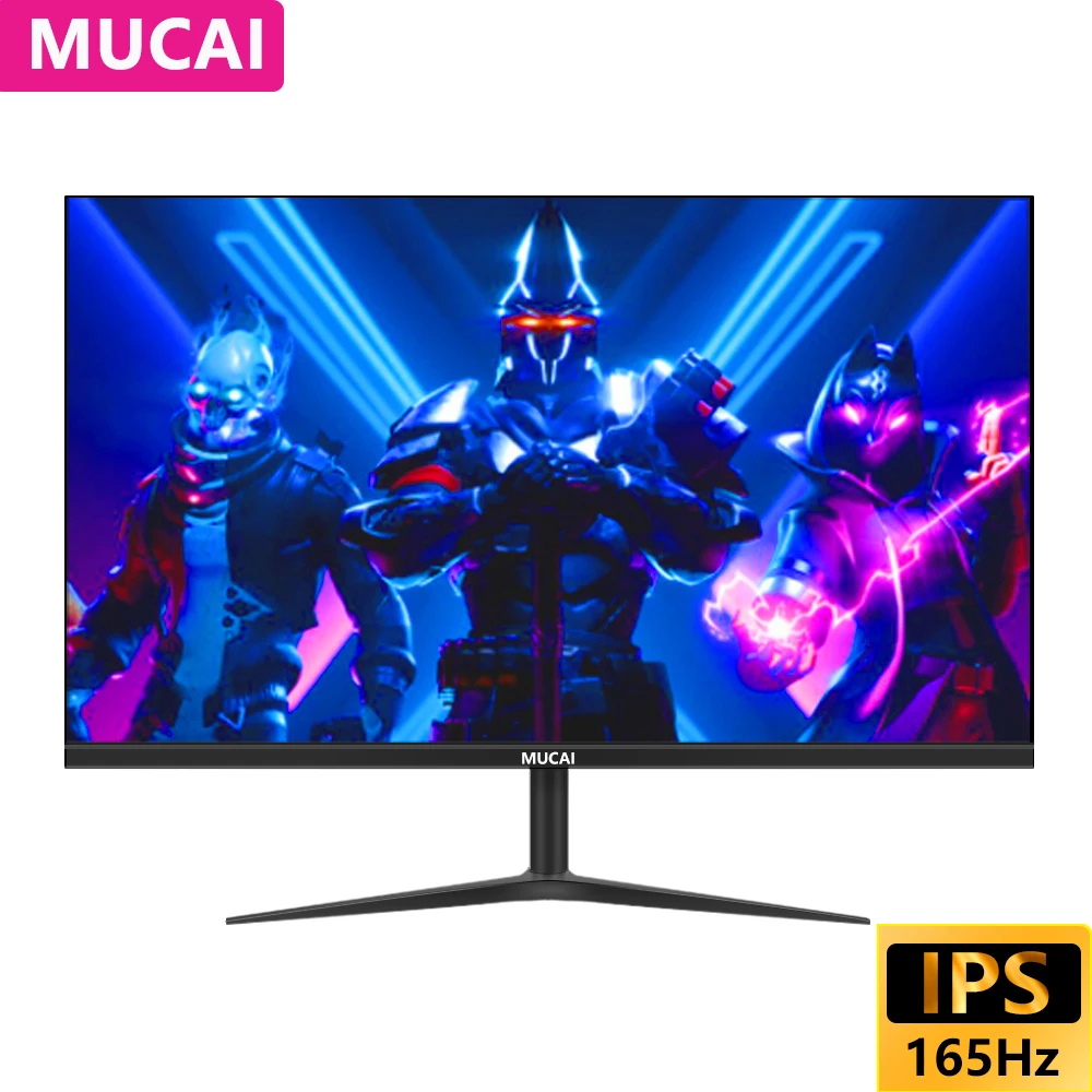 

24-дюймовый монитор для ПК MUCAI, 144 Гц, ips, ЖК-дисплей, 165 Гц, HD, игровой, для настольного компьютера, плоский экран, совместимый с HDMI/DP