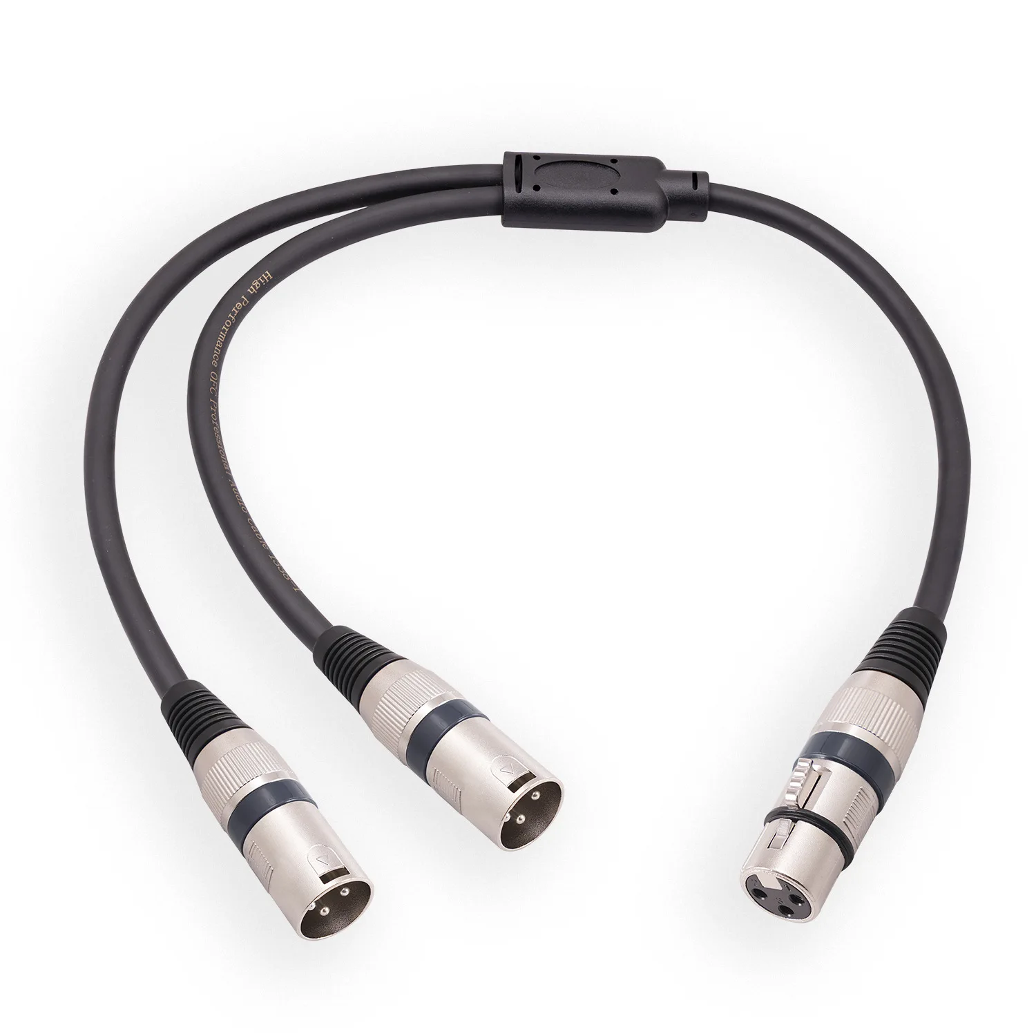 이중 차폐선 0.5m XLR 스플리터 1-2 캐논 AUX 케이블 (1개 암컷, 2개 수컷) 믹싱 콘솔 마이크 캐논 오디오 케이블