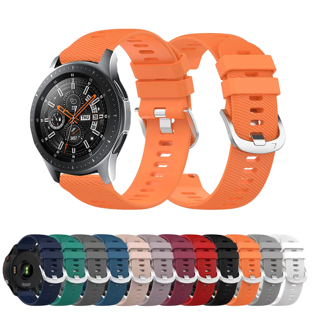 

Ремешок силиконовый для Samsung Galaxy Watch 42 мм 46 мм, браслет для Samsung Gear S3 S2 Sport/Galaxy 3 41 мм 45 мм/Active 2, 20 мм 22 мм