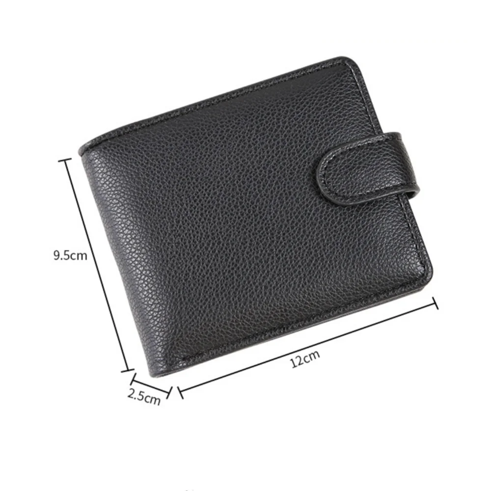ISKYBOB Men's Wallet Multiple Card Slots ID/Credit Card Holder Fashion Vintage Business Coin Purses Snap Leather Male Wallets 6