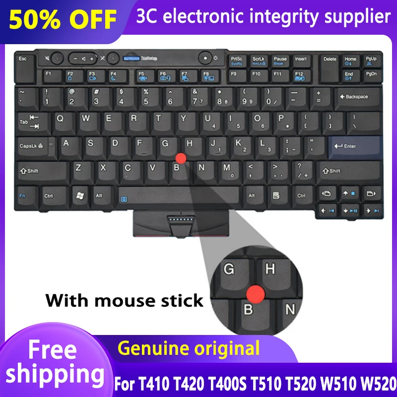 NEW US Keyboard For Lenovo ThinkPad T410 T420 T400S T510 T520 W510 W520