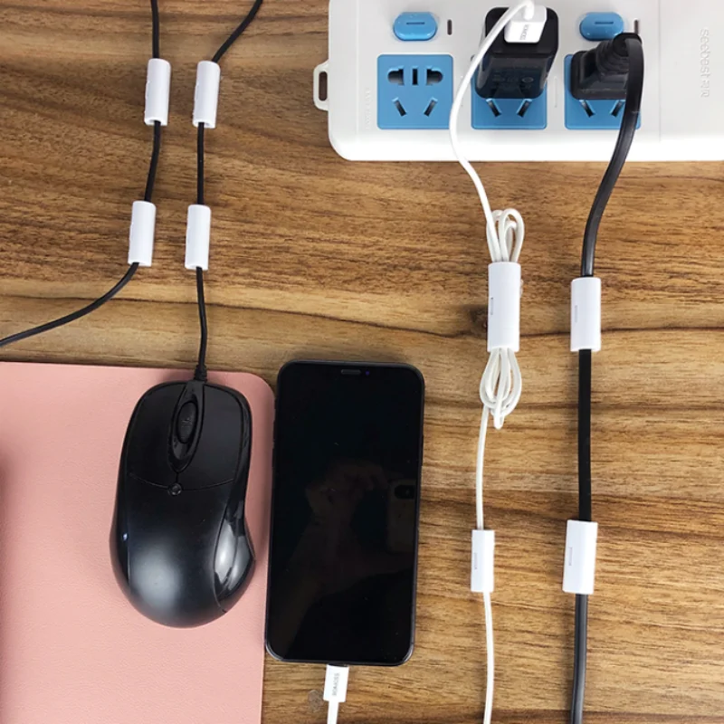 USB Cable Organizer Clips Wire Winder Holder Earphone Mouse Cord Clamp Protector Management Adhesive Hooks Desk Home Supplies cable organizer cable protector cable tie cable clip cable clamp