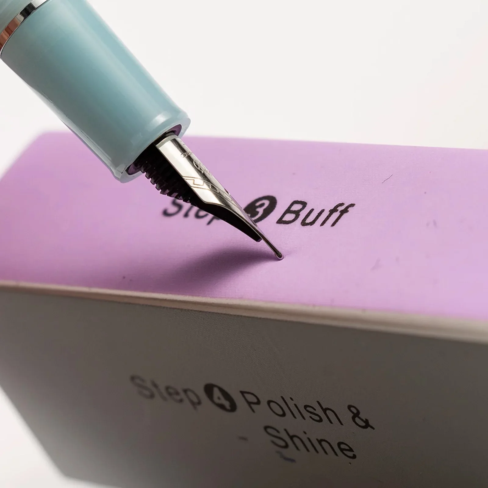 Professional Polishing Plate for Fountain Pen Nib Iridium 4-Side Walnut Sandpaper Strips & Polishing Block Stationery Tools 5