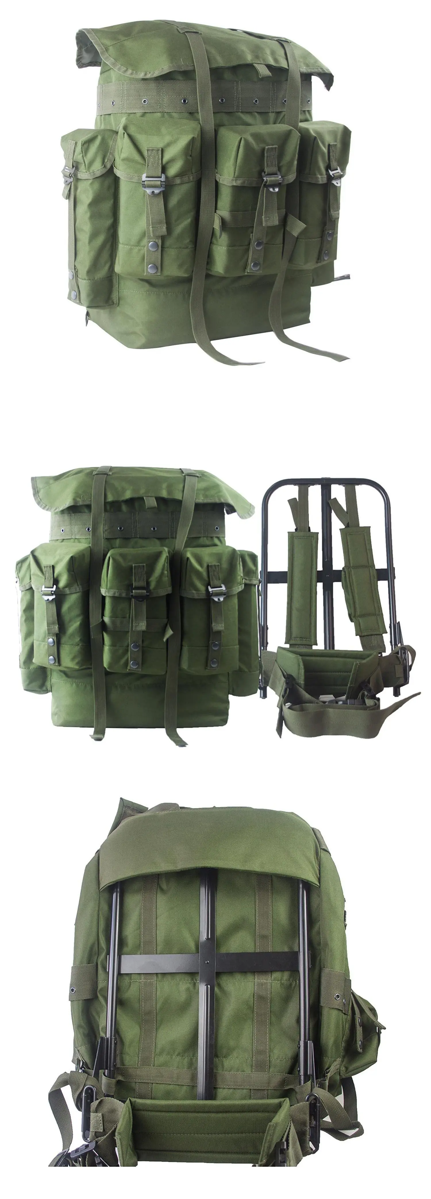 Rucksack-Set mit großer Kapazität, Metallrahmen-Set, multifunktionaler taktischer Rucksack, Tragetasche für den Außenbereich – Detail 2