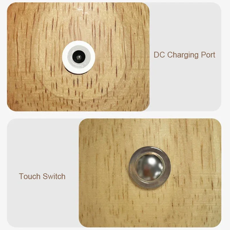 LED 테이블 램프 터치 스위치, USB 충전, 어린이 침실 침대 옆 조명, 책상 장식, 야간 조명