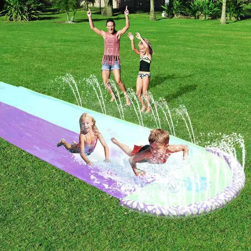 Inflatable Lawn Water Slide for Kids Summer Outdoor Games Backyard Waterslide Spray Water Toys with Sprinkler Garden Water Slide 2