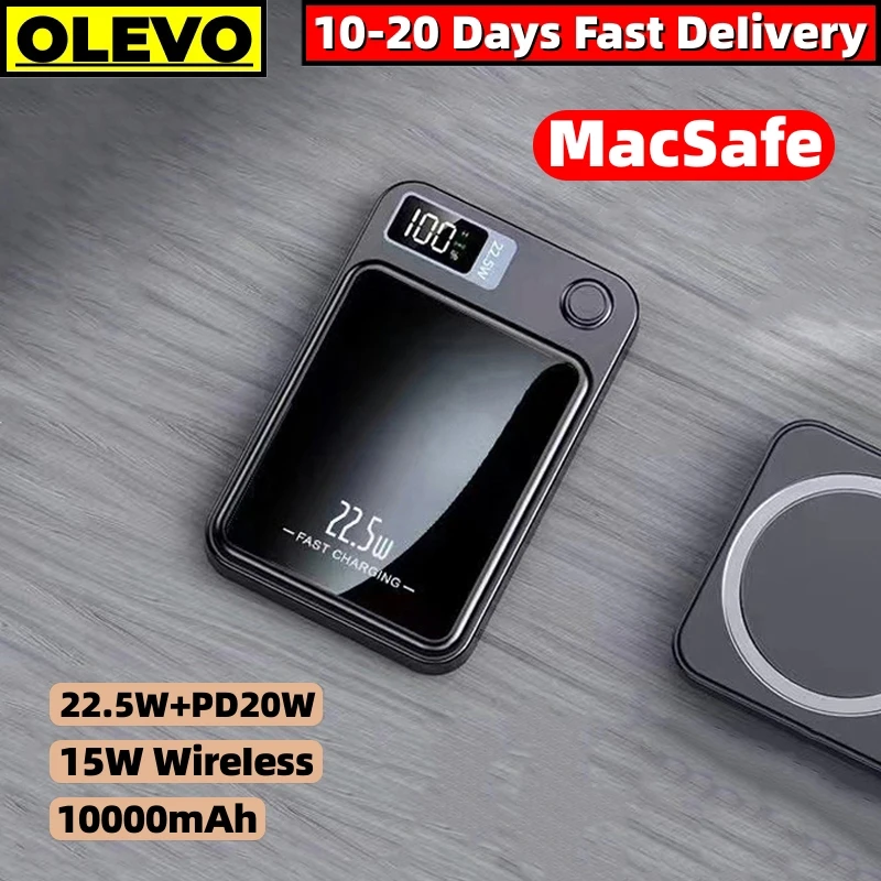 

New Power Bank 10000mAh Macsafe Powerbank 15W Magnetic Wireless Fast Charger For iPhone 12 13 14 Pro Max 15Plus External Battery