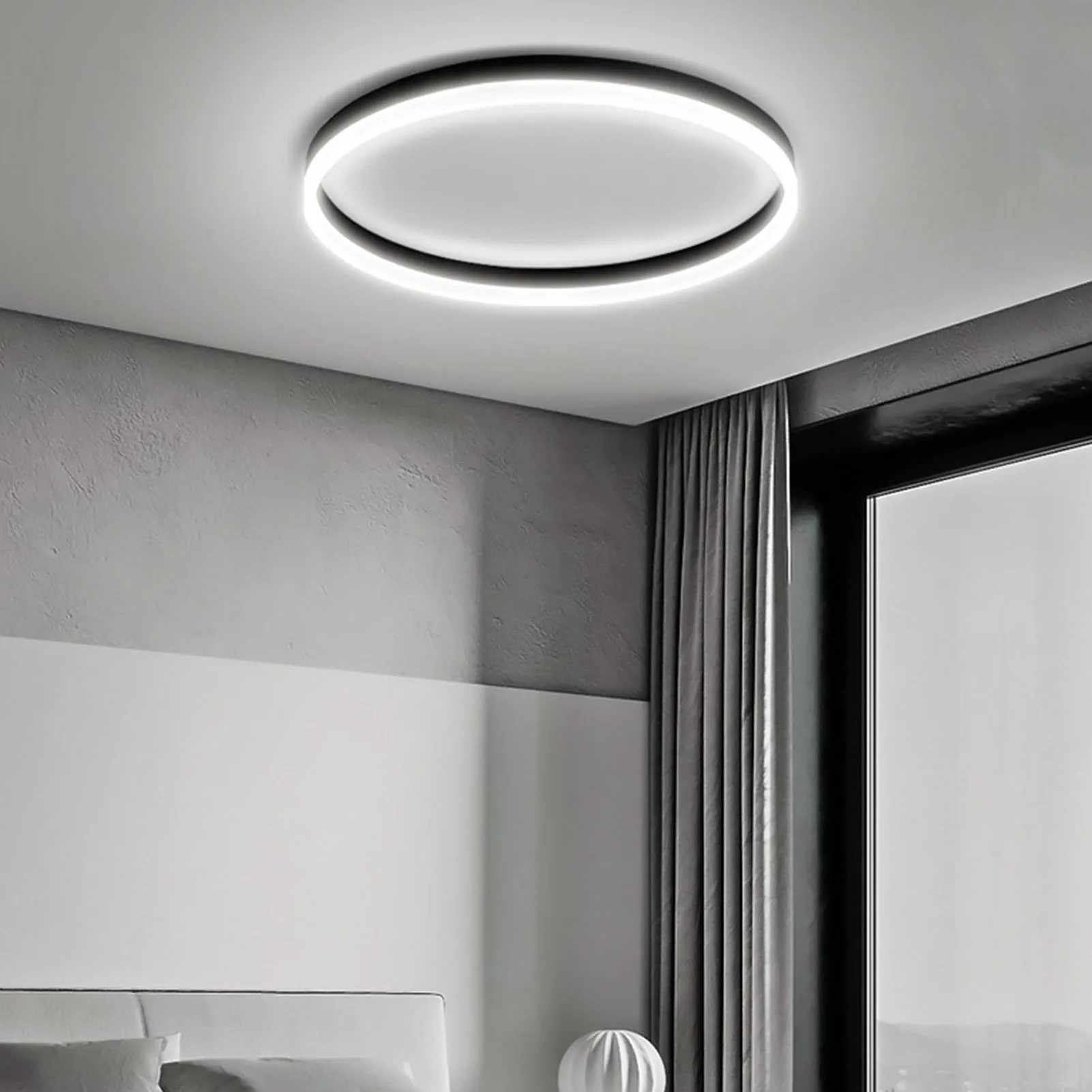 LED Ceiling Light Efficient Saving Eye Care Dimmable Easy Install Flush Mount Ceiling Light Fixture Minimalist for Living Room