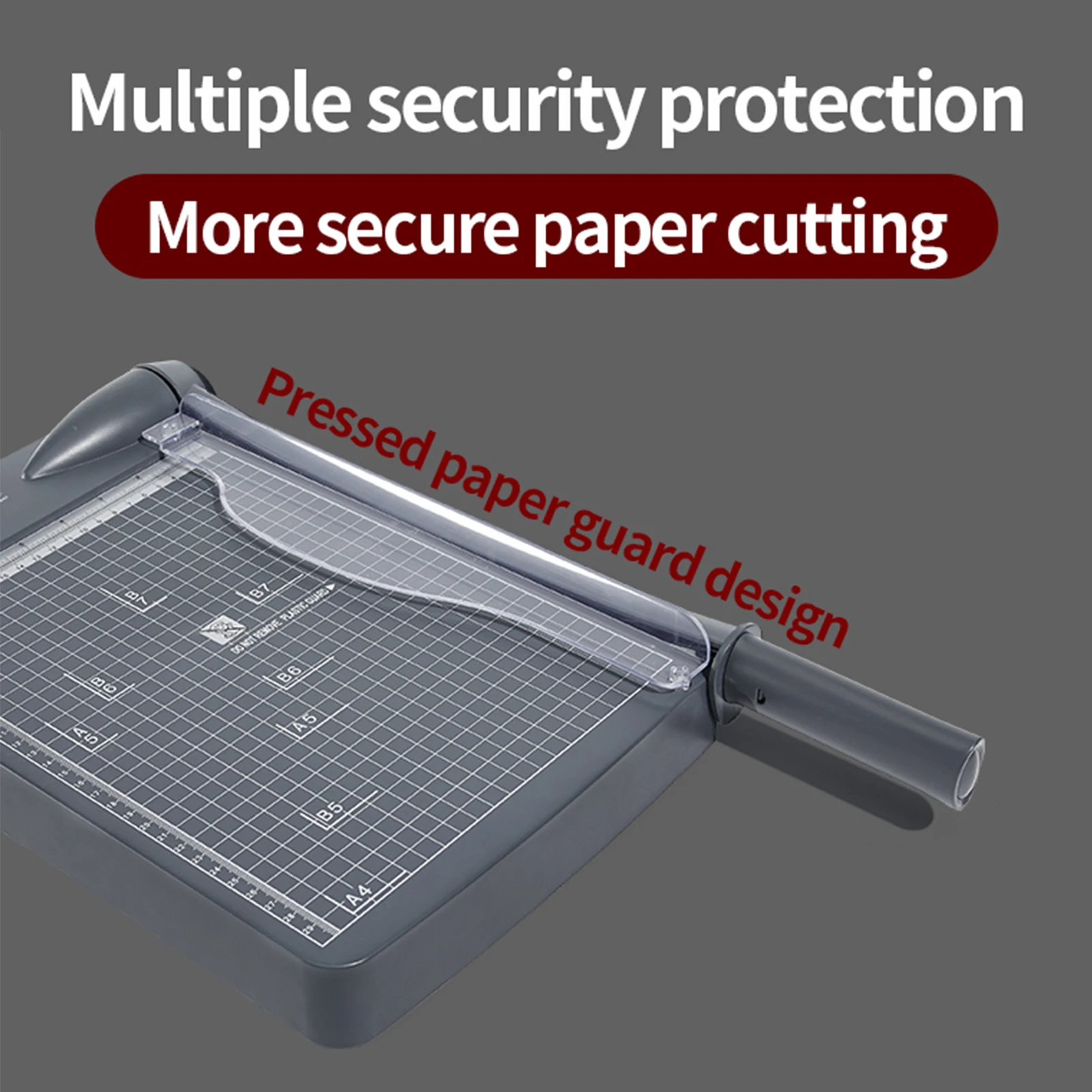 Paper Trimmer Guillotine Cutter A4 Cut Length Desktop Paper Cutting Machine with Security Cutter Head for Craft Photos Cards