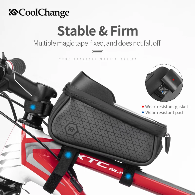  Cool Change Bolsa de bicicleta de tubo superior, bolsa