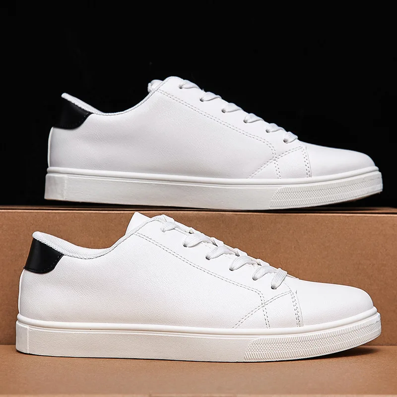 Shoes For Men 2022 Fashion White Men's Casual Pu Leather Sneakers Male