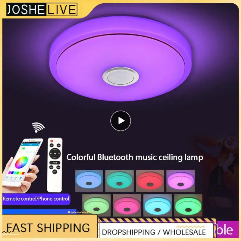 

Светодиодный потолочный светильник, умное простое Современное украшение для спальни, круглый потолочный светодиодный светильник