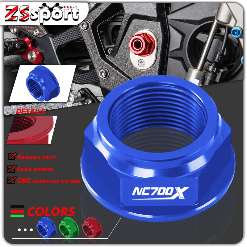 

For HONDA CB650F 2014-2015 CBR600F 2011-2013 NC700X 2012-2014 Motorcycle Accessories CNC M18*1.5 Rear Wheel Axle Nut Screw