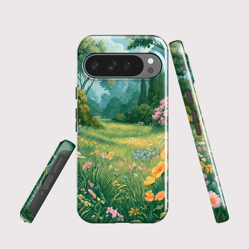 Floral Dual Layer Shockproof Phone Case with Enhanced Protection