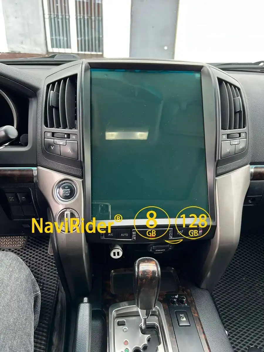 15.6 inch Android 14 Car Video Player Tesla Radio For Toyota Land Cruiser 200 LC