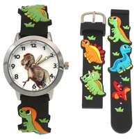 Fashion Casual Summer Boys Girs Dinosaur Silicone Strap Quartz Watches Children Gift Kids Students Digital Watch 1