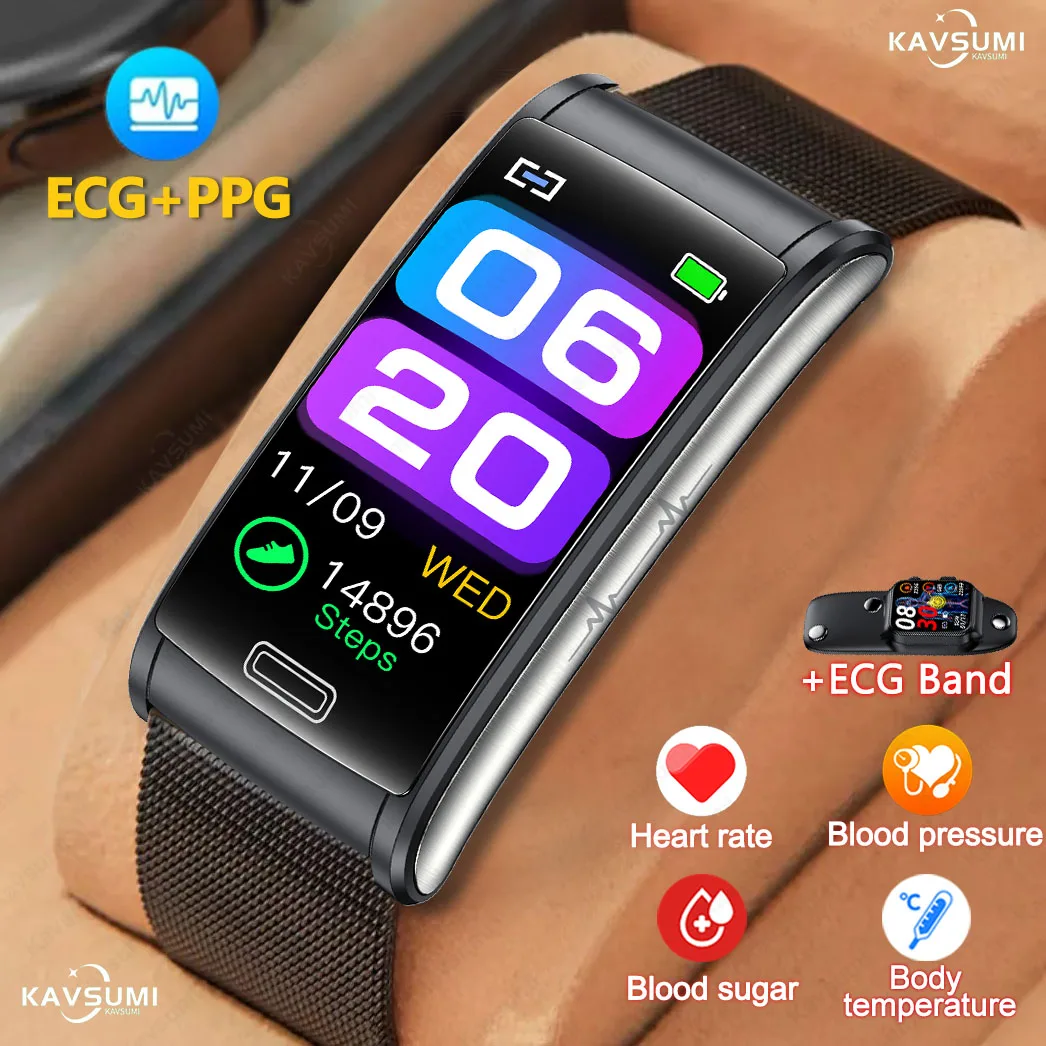 ECGPPG montre connectée de Sport pour hommes, sans douleur, Non invasif, avec mesure de la