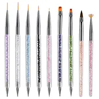 9PCS Nail Brushes for Nail Art with Nail Liner Brush and Nail Dotting Pens for Home Use and Professional Nail Salon 2