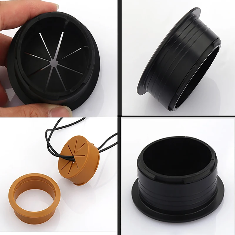 Passacavo Per Scrivania 4 Pezzi - Foro 50mm O 60mm, Nero, Per Organizzazione Cavi - Foto 11