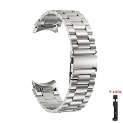 Premium Stainless Steel Quick - Release Watch Band Bracelet for Galaxy Watch 5 Pro (SILVER)
