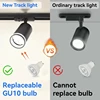 Led Track Light GU10 Set Track Lamp 110v 220v Replaceable GU10 Bulb for Clothing Shop Store Kitchen Living Room Decor Lighting 3