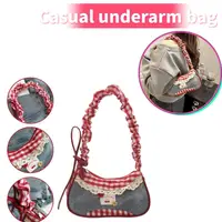 Nouveau mignon sac sous les bras à carreaux Cowboy doux femmes Simple et frais Y2k mode sac à bandoulière décontracté cadeau pour Friengds 1