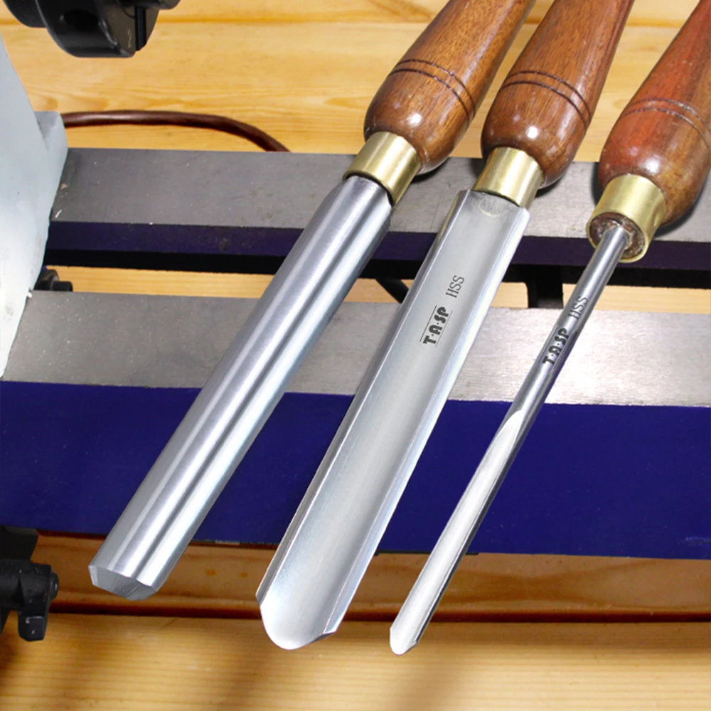 TASP Bowl Gouge HSS Woodturning Tools Set 1/2 3/8 1/4 Flute Woodworking  Spindle Roughing Turning Chisels for Wood Lathe Tools