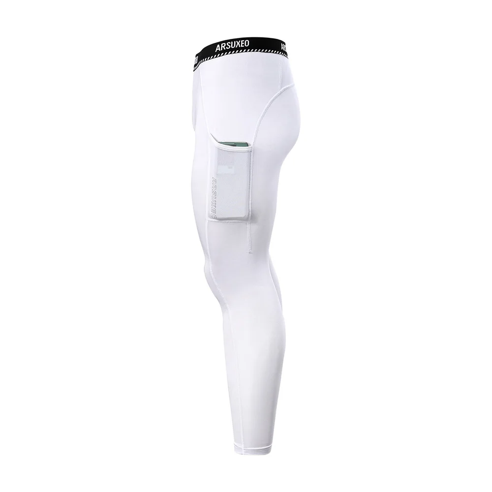 ARSUXEO Men's Compression Tights Summer Pants Motorcycle Skiing Warm Bicycle Bike Running Sports Base Layer K5