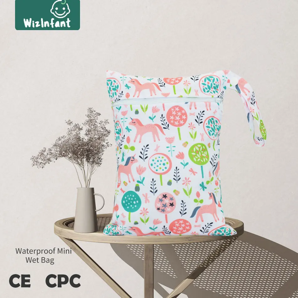 WizInfant водонепроницаемый многоразовый мини-влажный мешок для детских тканевых подгузников менструальные подушечки 18х25см тканевые подгузники сумка