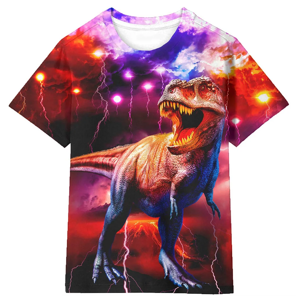 

Fashion T-Shirts For Boy Dinosaurs Tees Pandas Animals T Shirt One Piece Child Girl Clothes 11 Years Dog Kids Tops Summer 2023