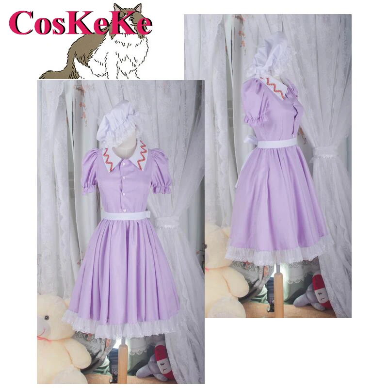 CosKeKe[Customized] Maribel Hearn Cosplay Anime Game Touhou Project Costume Gorgeous Sweet Formal Dress Party Role Play Clothing