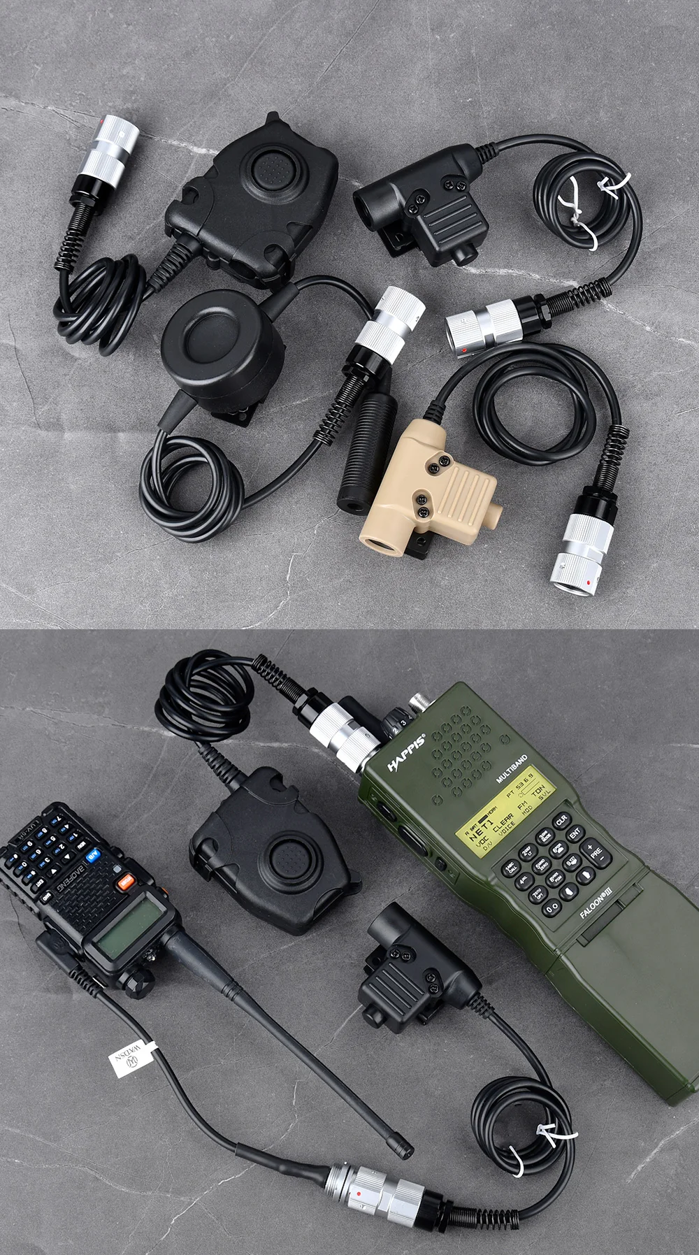 WADSN Taktische PTT Für Headset 6pin U94 CS Kopfhörer Kenwood Baofeng UV-5R Radio Zubehör Für walkie-talkie kommunikation – Detail 5