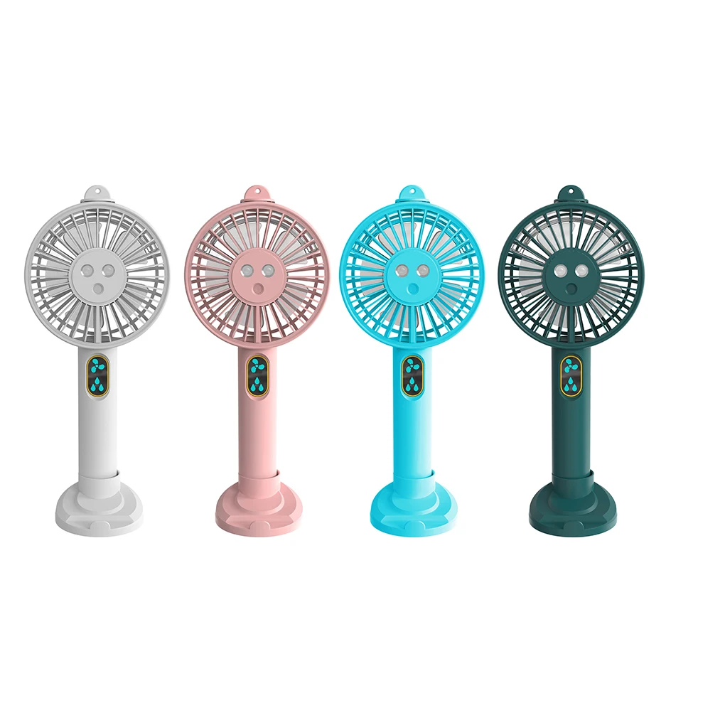 

Atomizer Fan Water Spray Misting Cooling Fan USB Rechargeable Humidifier Moisturizing Device Pink