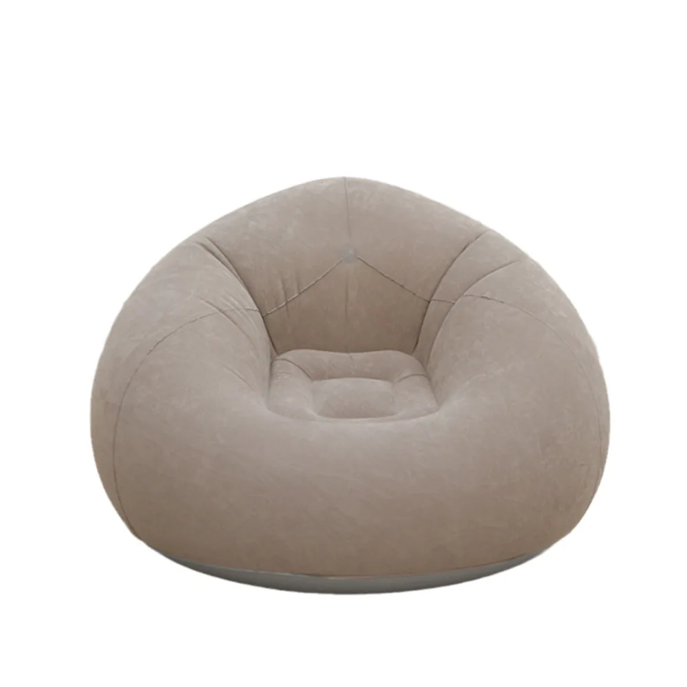 New Inflatable Flocking Sofa Single Lazy Sofa Chair Foldable Outdoor Leisure Bean Bag Sofa images - 6