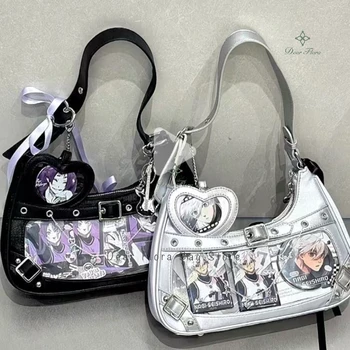 Y2k Cute Women Underarm Bag Fashion Sweet Ita Bag Lolita Girls Transparent Pocke DIY Display Shoulder Bag Fashion Handbag Purses 1