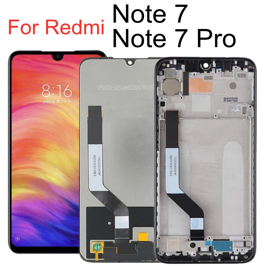 6.3 Lcd Per Xiaomi Redmi Note 7 Note7 Pro Display Lcd Display Touch Assembly Sostituzione