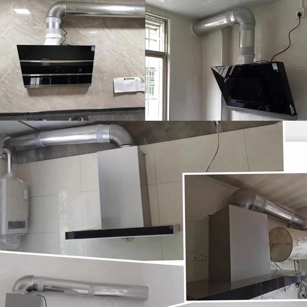 Stainless Steel Stove Flue Pipe Elbow Chimney Liner Bend Stove Pipe Elbow Chimney Flue Gas Heater Exhaust