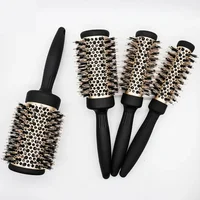 Hair Brush Comb Professional High Temperature Resistant Ceramic Iron Round Comb 5 Sizes For Blow Dry Salon Styling Tools 1