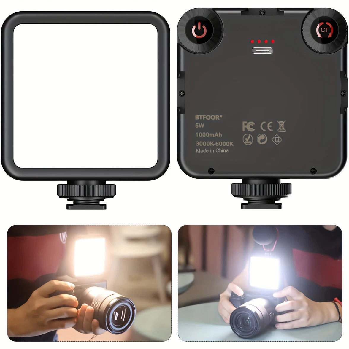 Portable Bi-Color LED Clip Video Light for Photography and Filmmaking