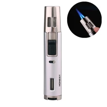 

HONEST Dual Torch Jet Lighter Portable Kitchen Barbecue Long Spray Gun Windproof Cigar Lighter Metal Outdoor Gas Lighter Gadget