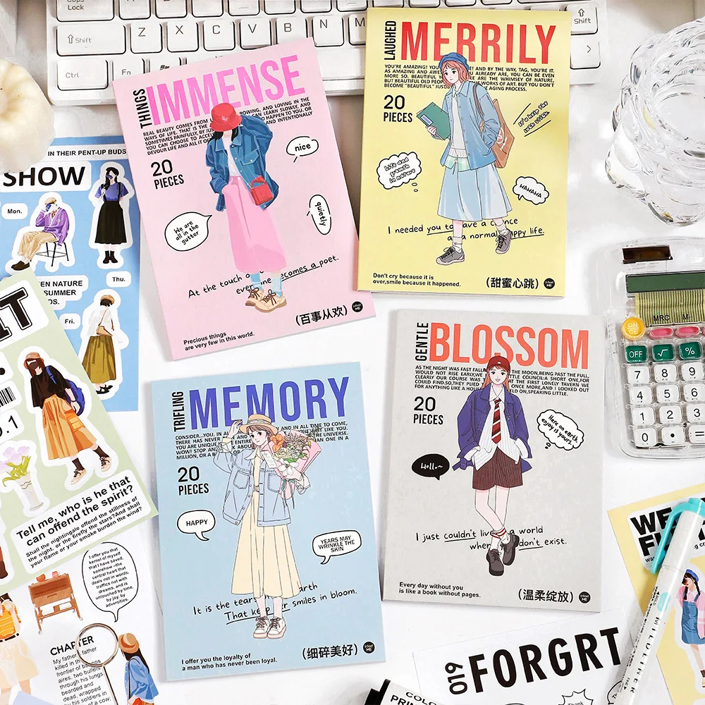 

10sets/1lot Kawaii Scrapbook Sticker Vintage Romantic everyday Scrapbooking Supplies Planner Decorative Craft Stationery Sticker